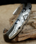 Preview: Ausgefallene Tuareg Armspange - Ebenholz mit Silber